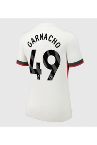 Chelsea Alejandro Garnacho #49 Jalkapallovaatteet Naisten Vieraspaita 2025-26 Lyhythihainen